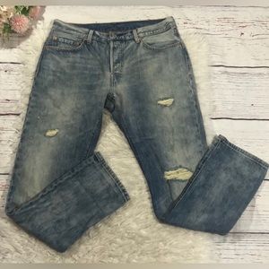 NWOT Levi's 2008 Vintage 501 Distressed Acid Wash Straight Leg Jeans Sz32